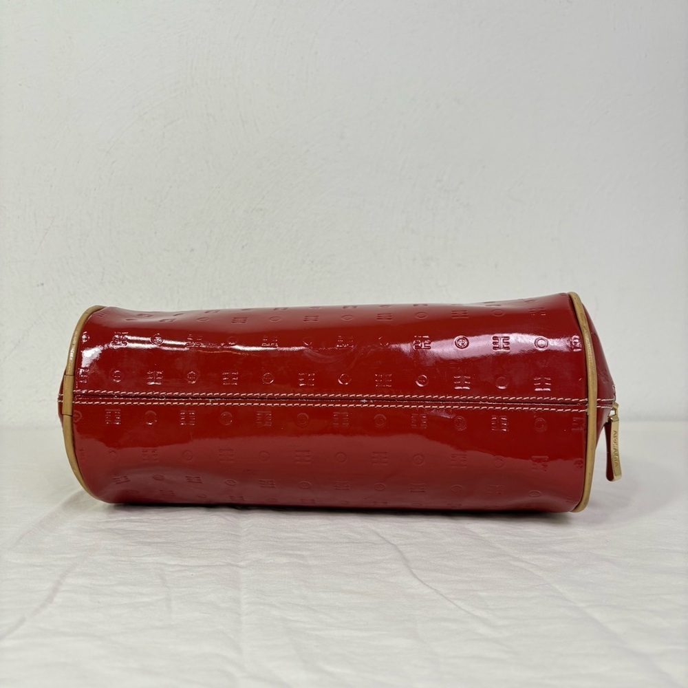 ARCADIA Patent Leather Dome Top Handle Satchel Bag Purse - Picture 6 of 16